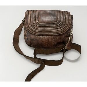 Never Mind Vintage Handmade Genuine Cowhide Leather‎ Woman's Crossbody Bag